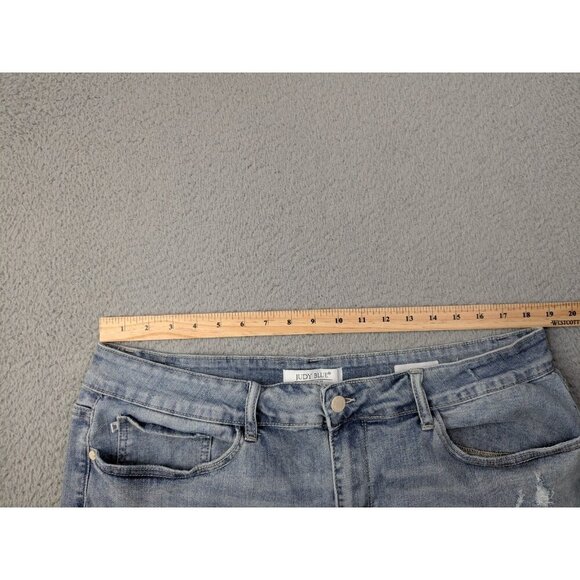 Judy Blue Skinny Jeans Lace Patch Womens 22W Bleach Splash Destroyed Distressed - Picture 7 of 16